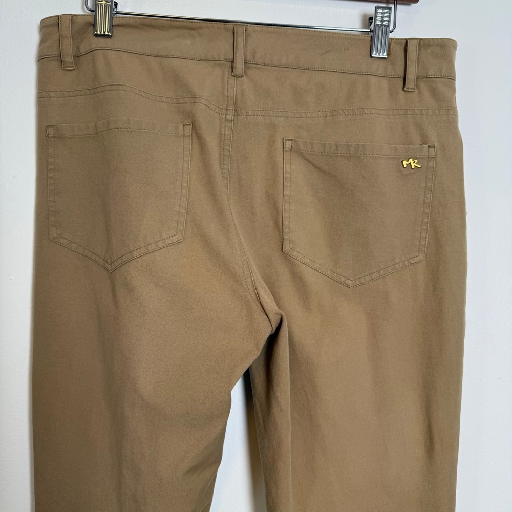 Minnie Rose Skinny Pants Womens 8 Tan Khaki Stretch Cotton Slim Fit Trousers - Picture 8 of 9